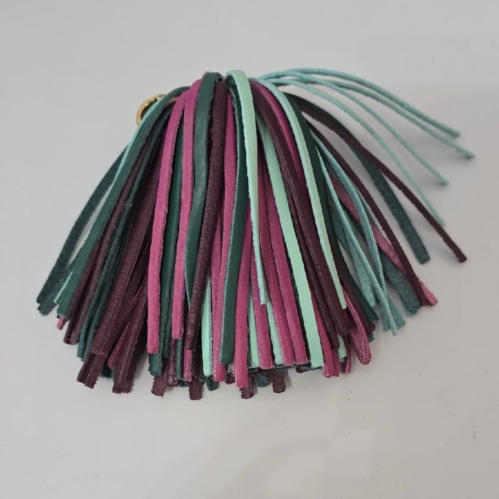 Portland Leather Goods Multicolor Cousin It Tassel Keychain - Picture 3 of 4